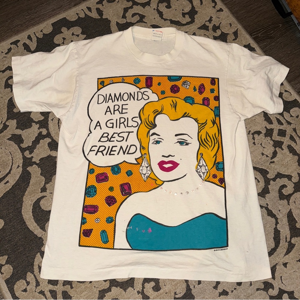 Vintage diamonds are a girl’s best friend T-shirt by rich designs